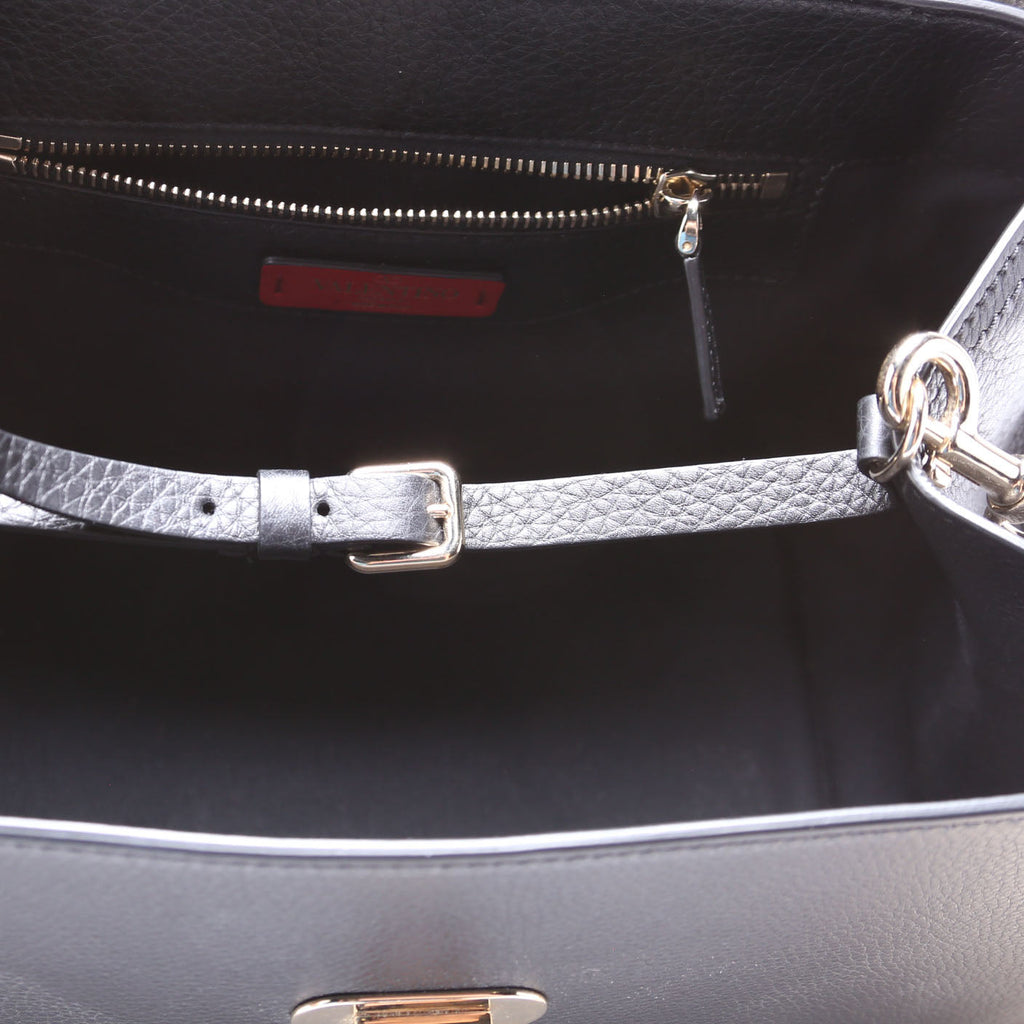 Rockstud Single Handle Bag Black