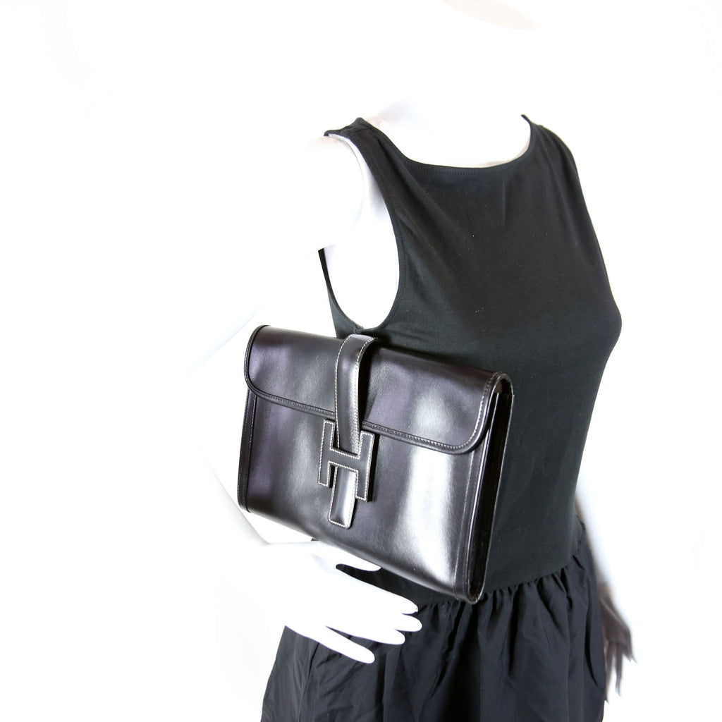 Jige PM Clutch Box Calfskin Vintage Black