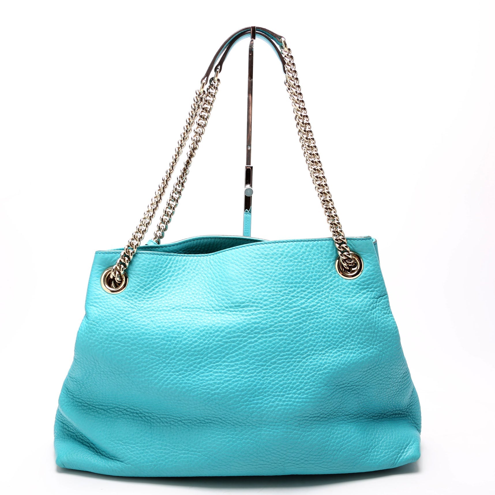 308982 Soho Leather Shoulder Medium Teal