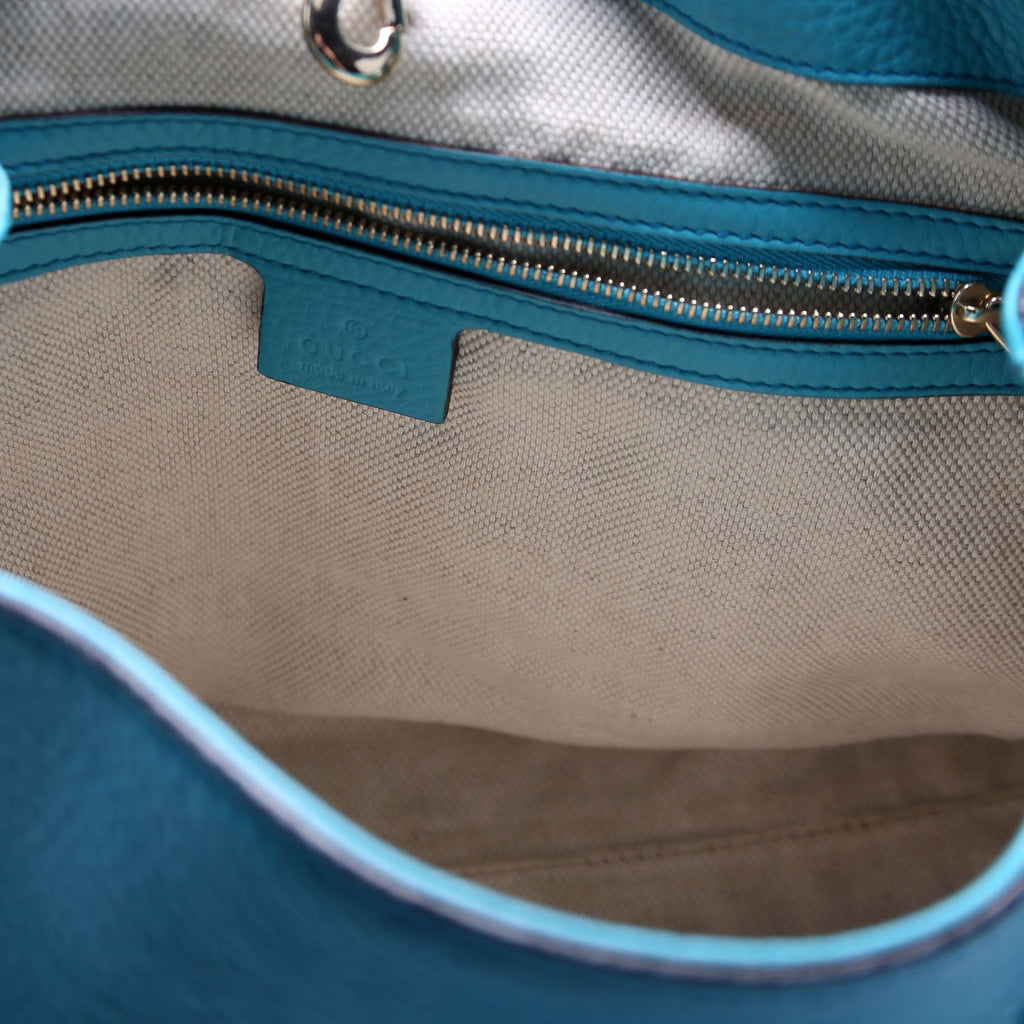 308982 Soho Leather Shoulder Medium Teal