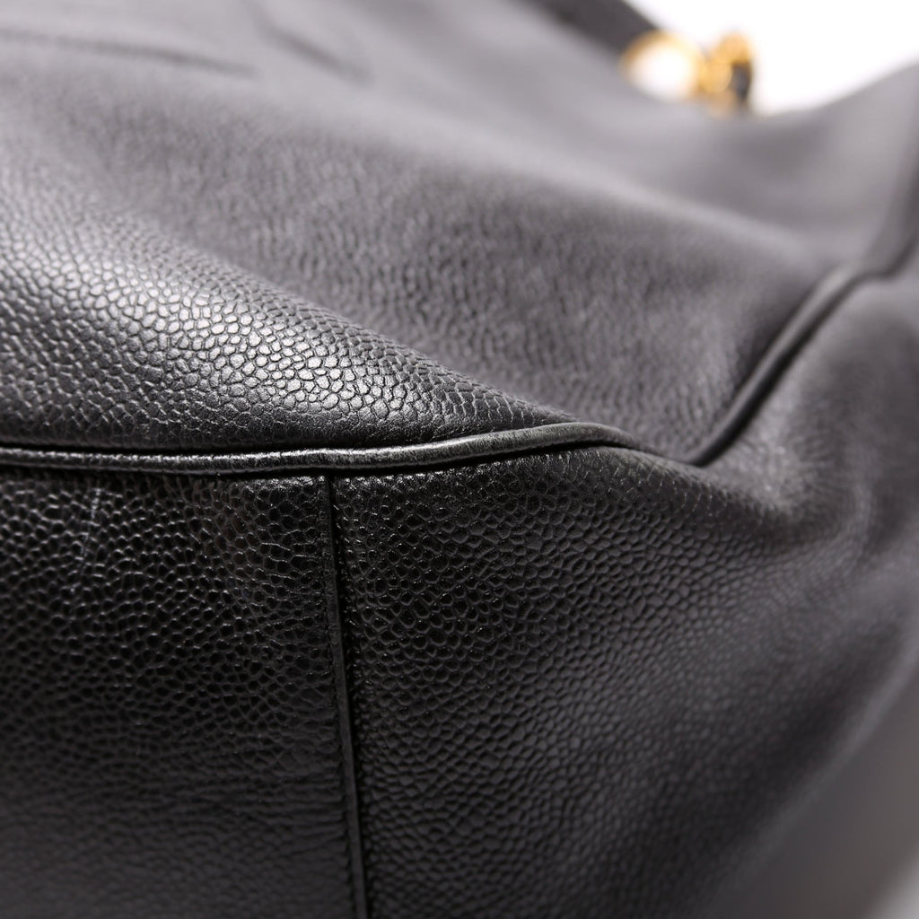 Timeless CC Extra Large Jumbo Shopper Caviar 3m Black