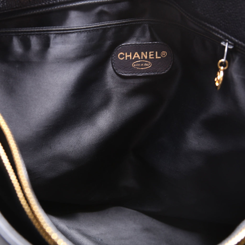 Timeless CC Extra Large Jumbo Shopper Caviar 3m Black