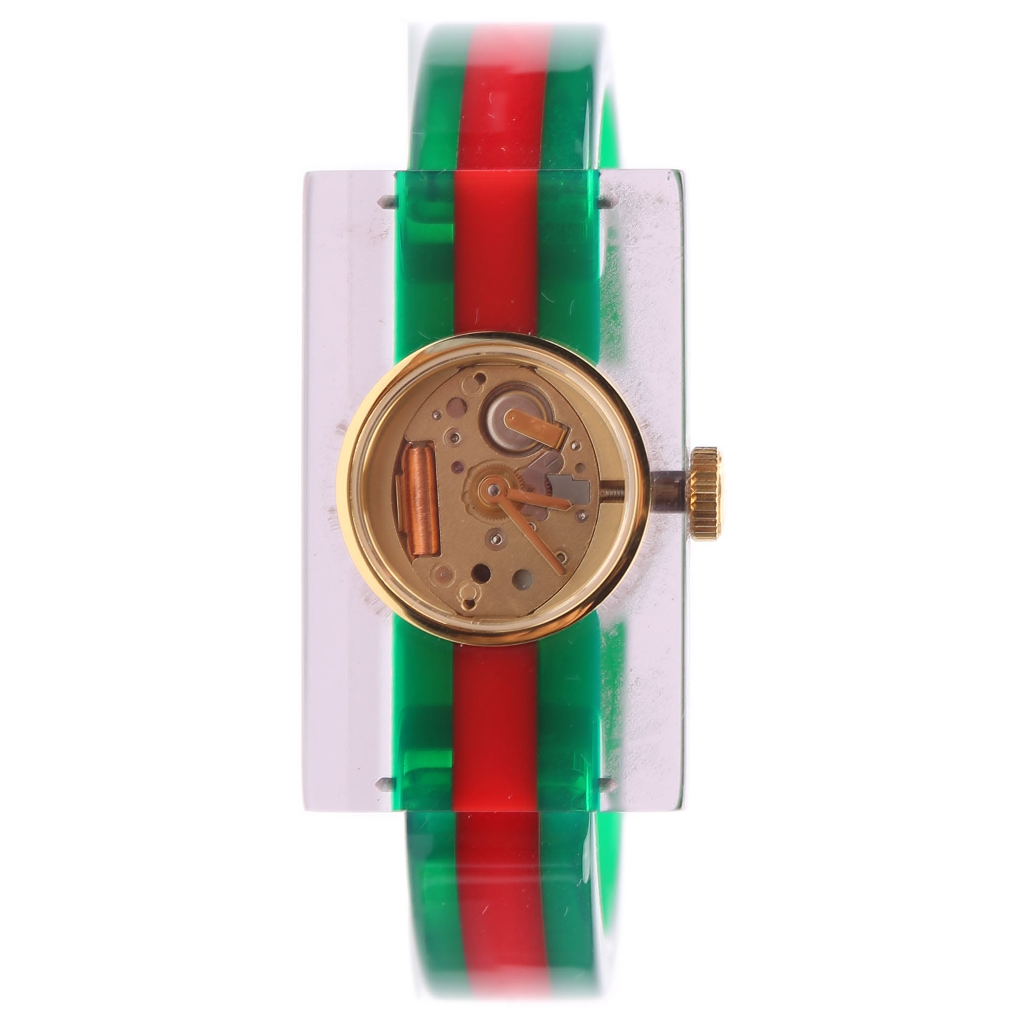Web Plexiglass 24MM Watch Green/Red