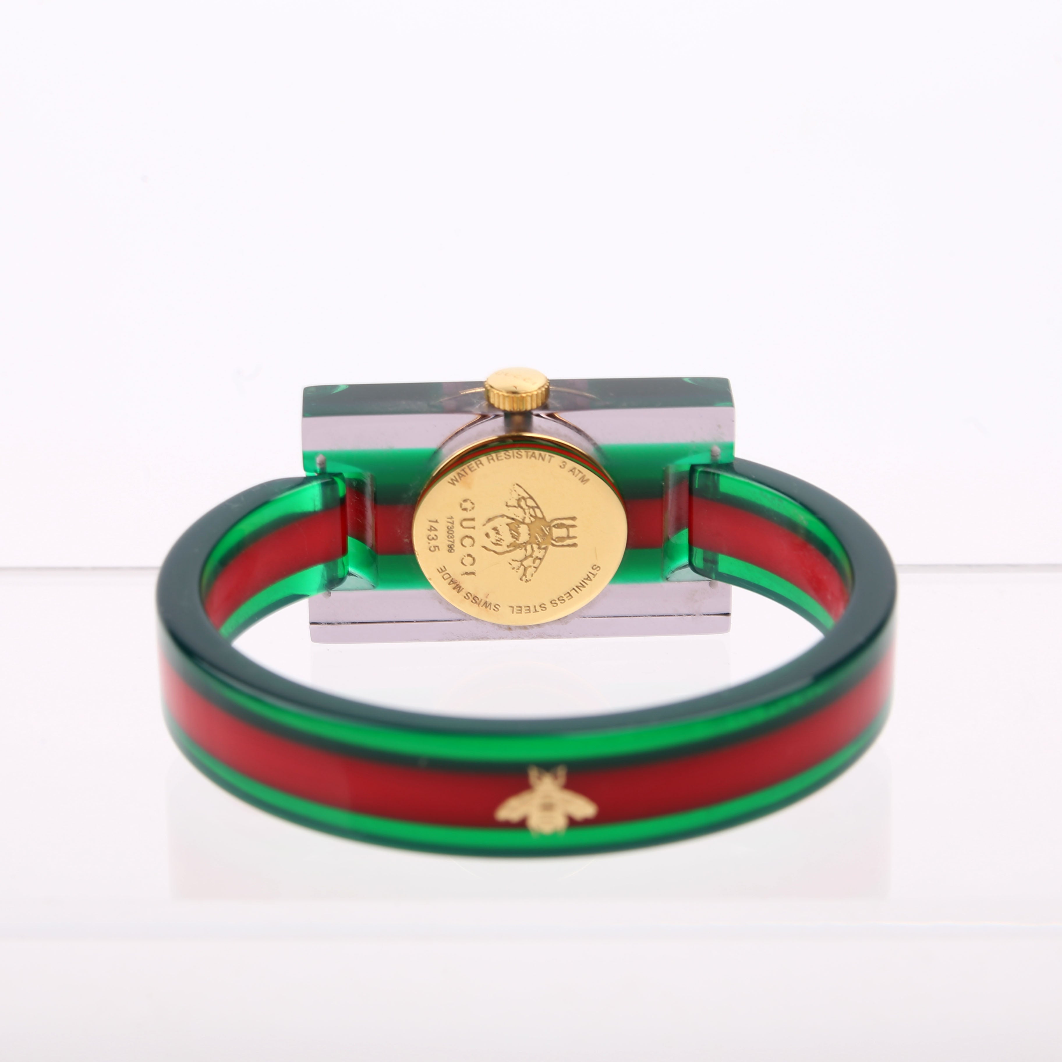 Web Plexiglass 24MM Watch Green/Red