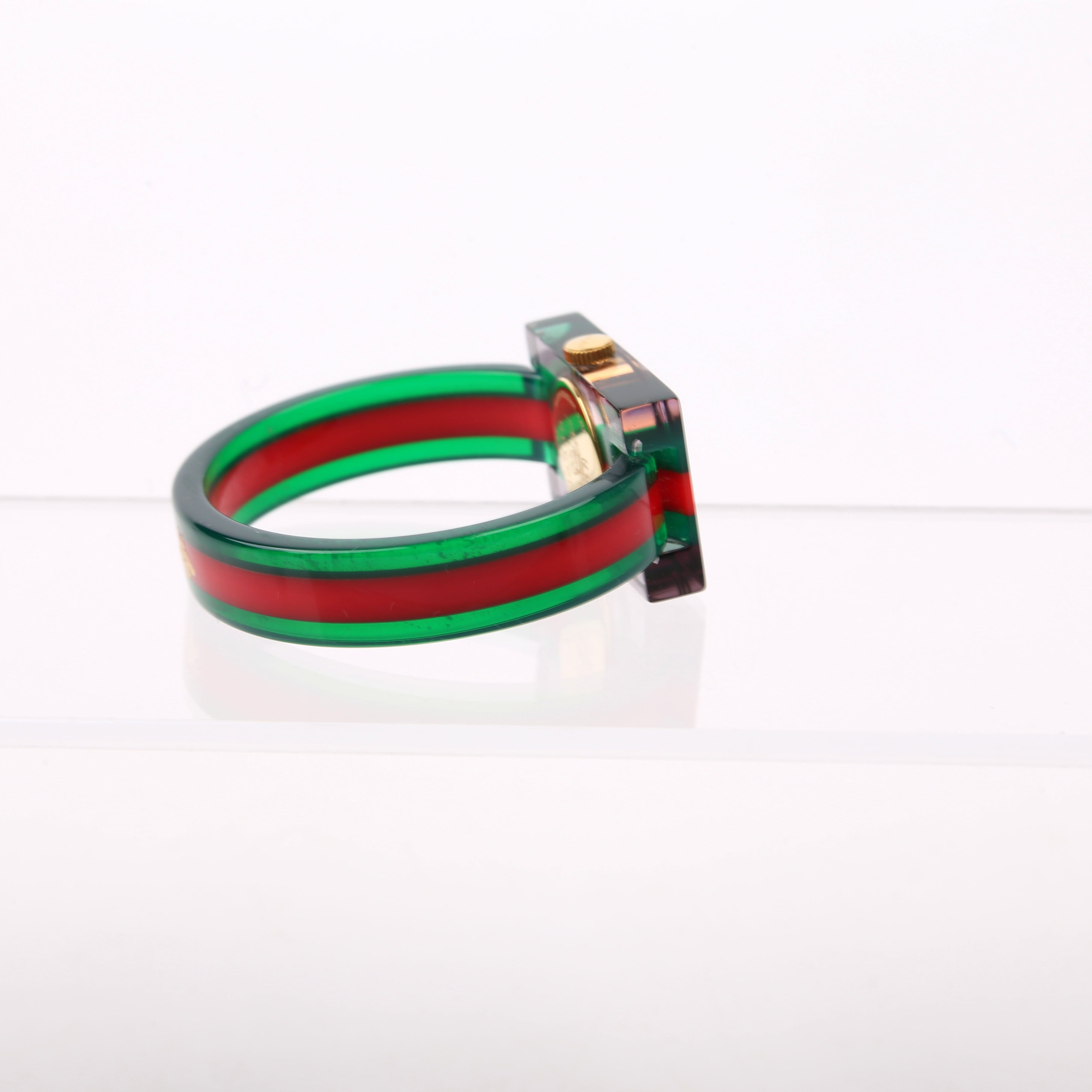 Web Plexiglass 24MM Watch Green/Red