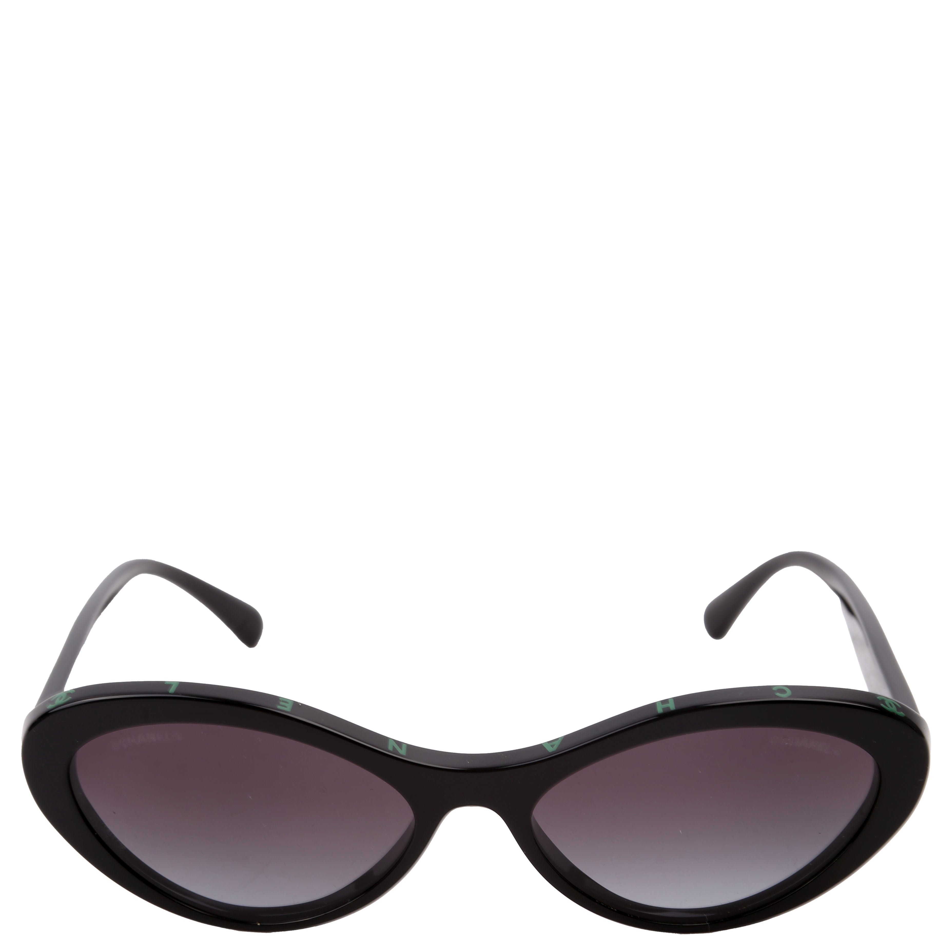 5416 Oval Acetate Polarized Sunglasses Black