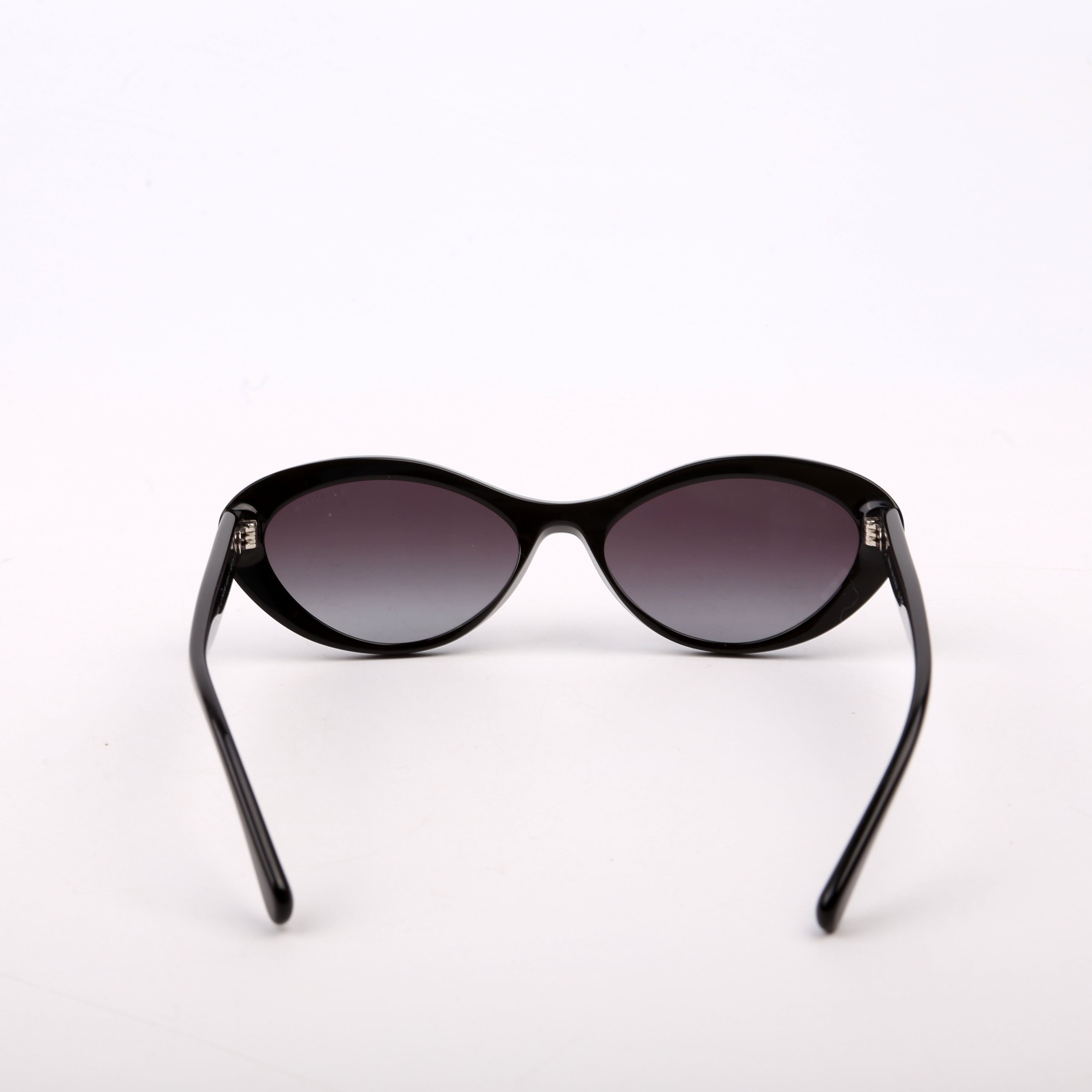 5416 Oval Acetate Polarized Sunglasses Black