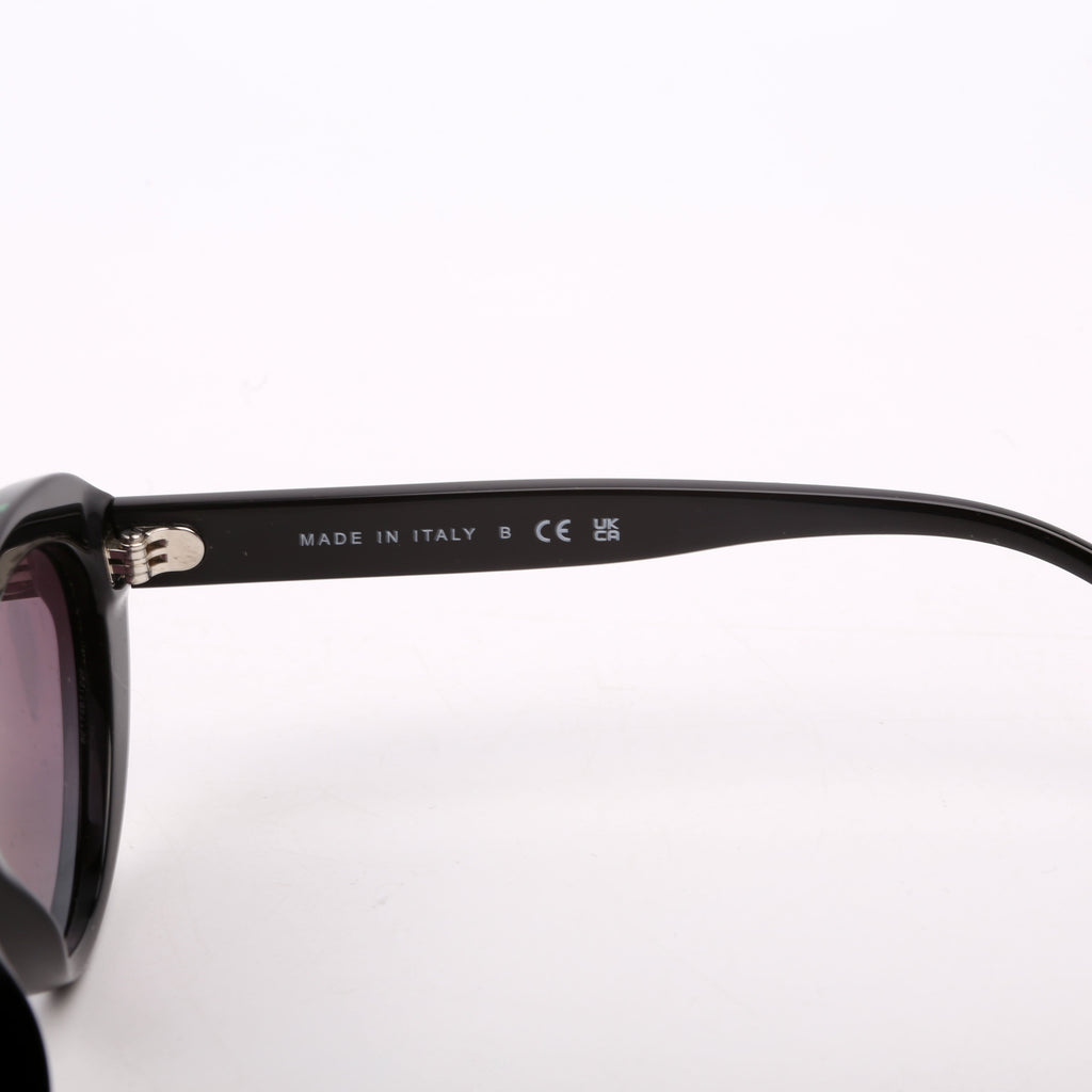 5416 Oval Acetate Polarized Sunglasses Black
