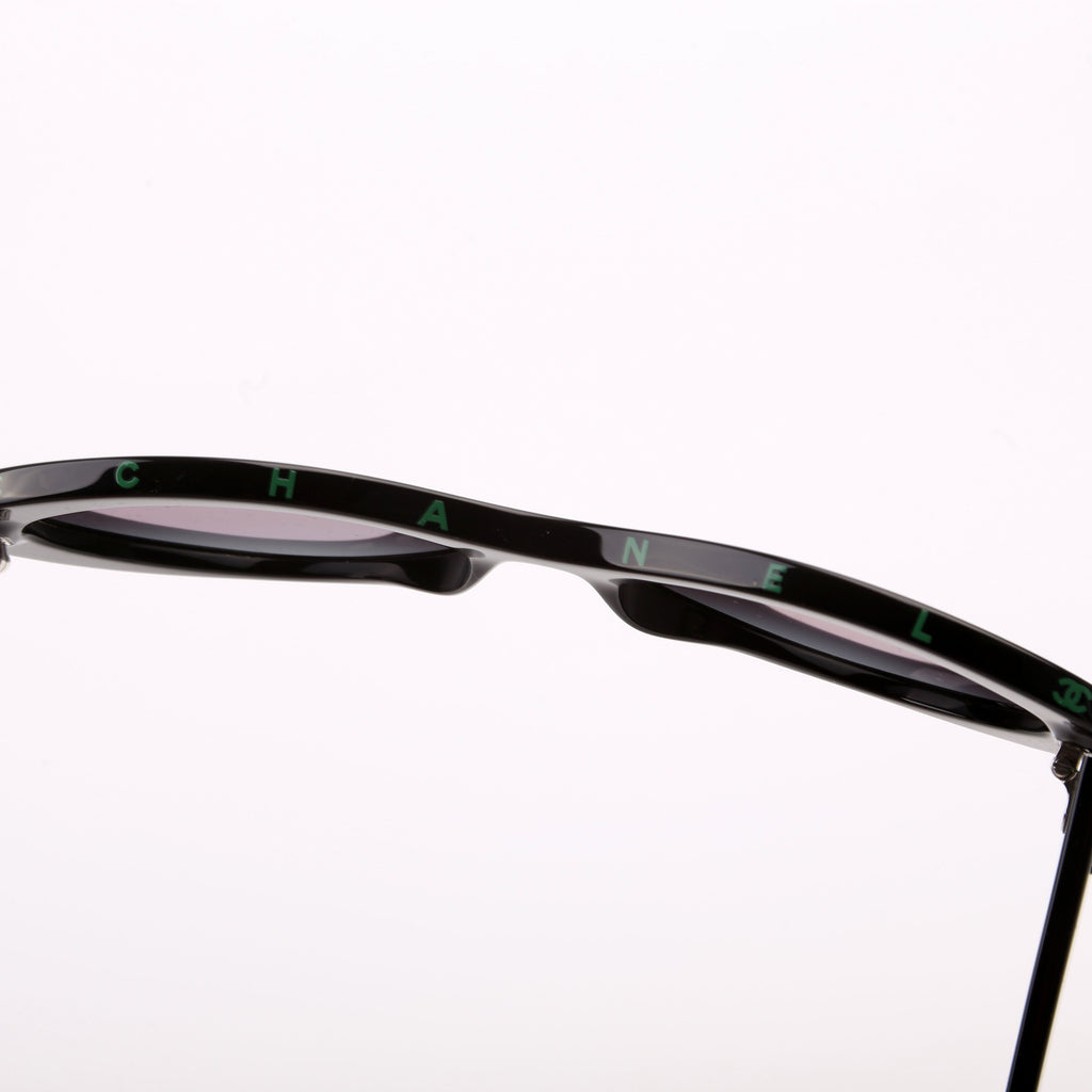 5416 Oval Acetate Polarized Sunglasses Black