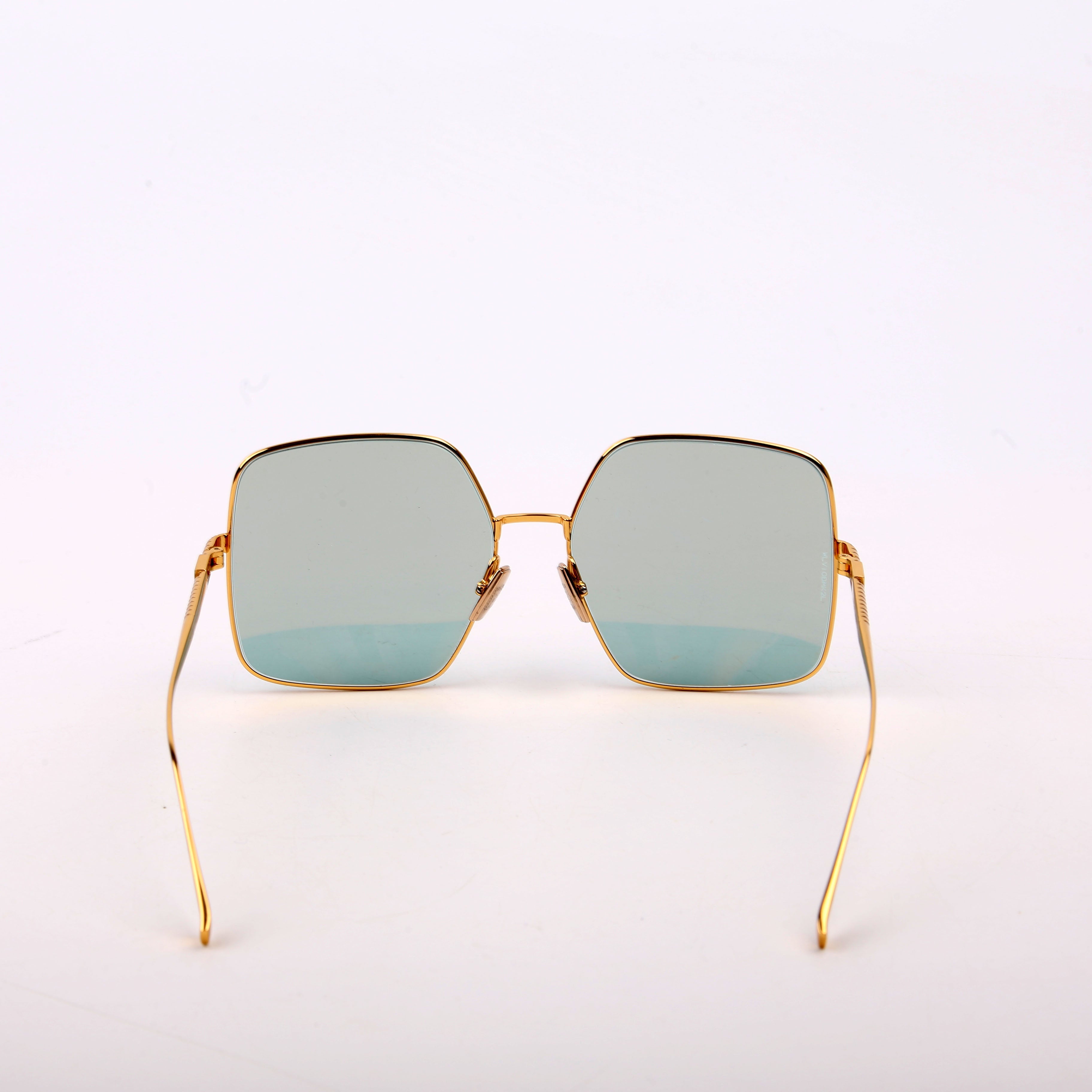 FF0439S Square Sunglasses Gold/Teal