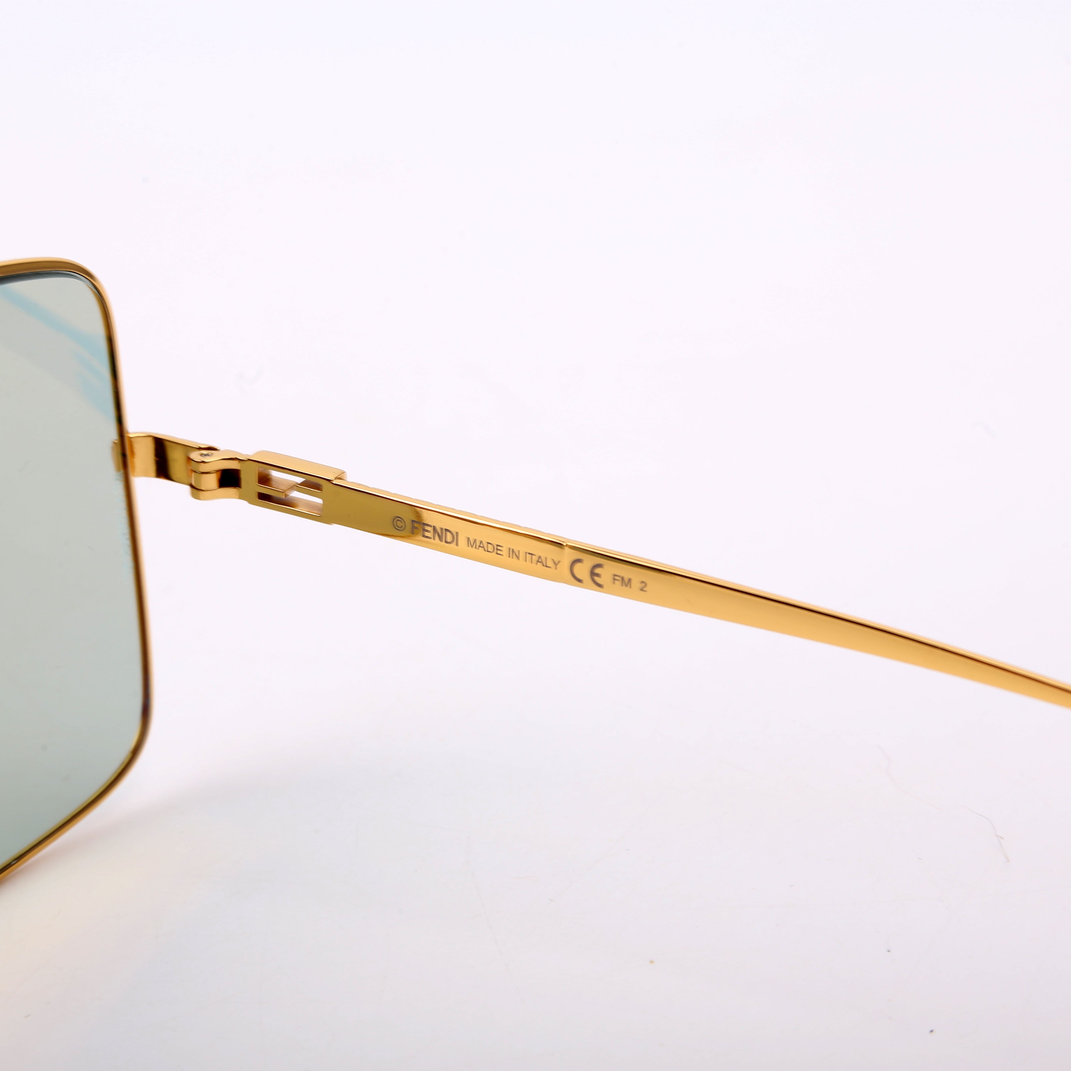 FF0439S Square Sunglasses Gold/Teal