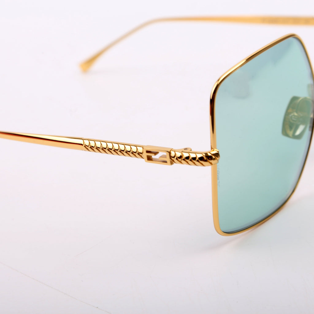 FF0439S Square Sunglasses Gold/Teal