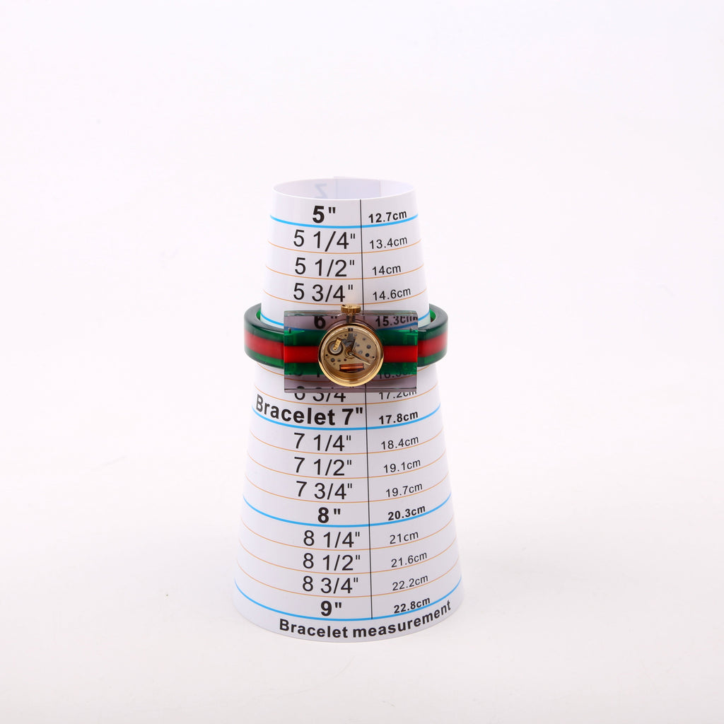 Web Plexiglass 24MM Watch Green/Red