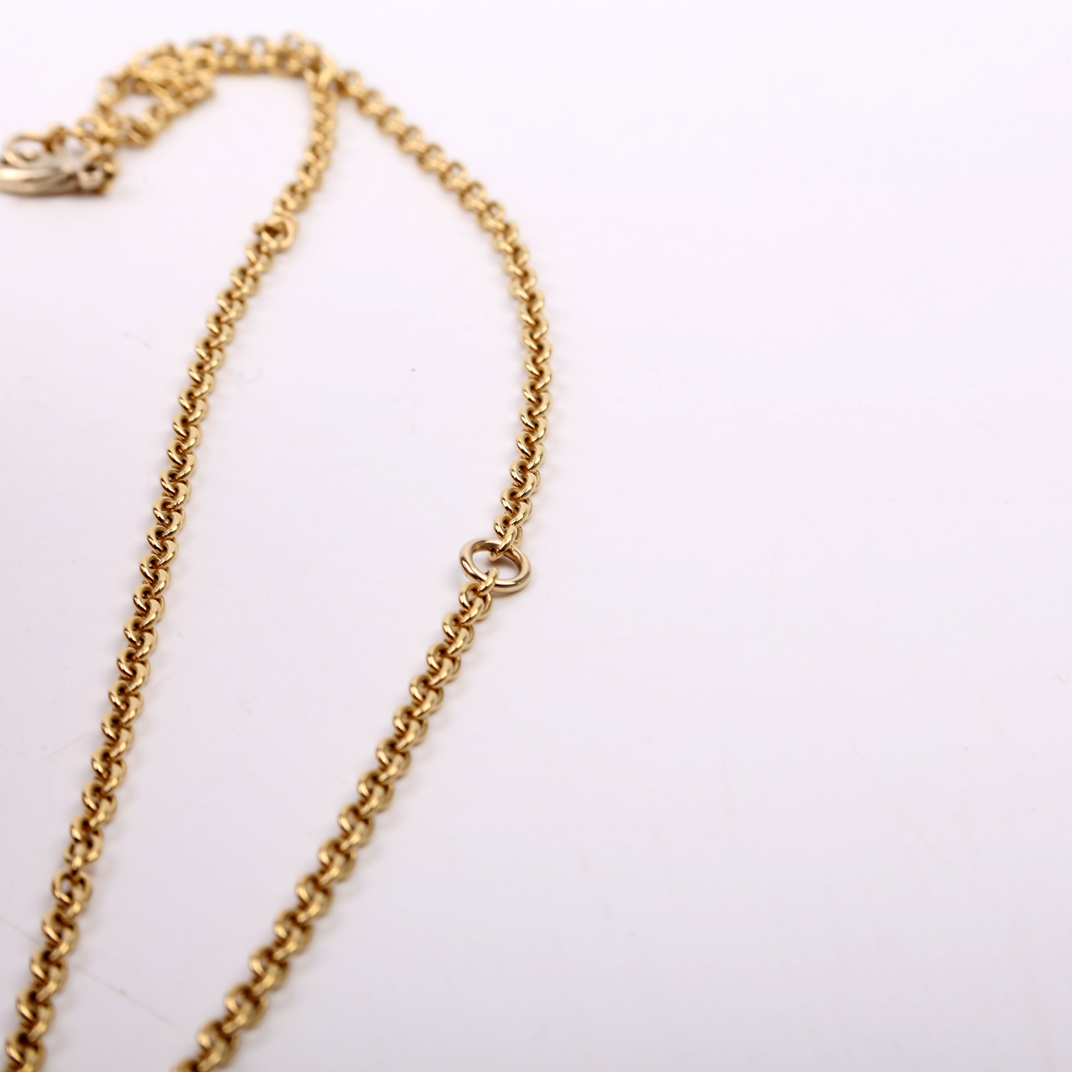 Beaded CC Large Pendant Necklace Gold