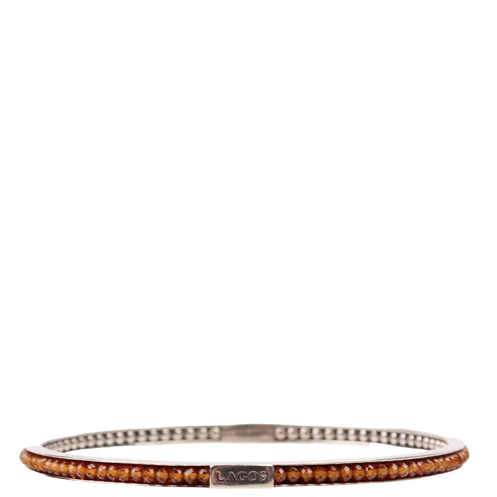 Garnet Bangle 3MM Bracelet 925/Brown