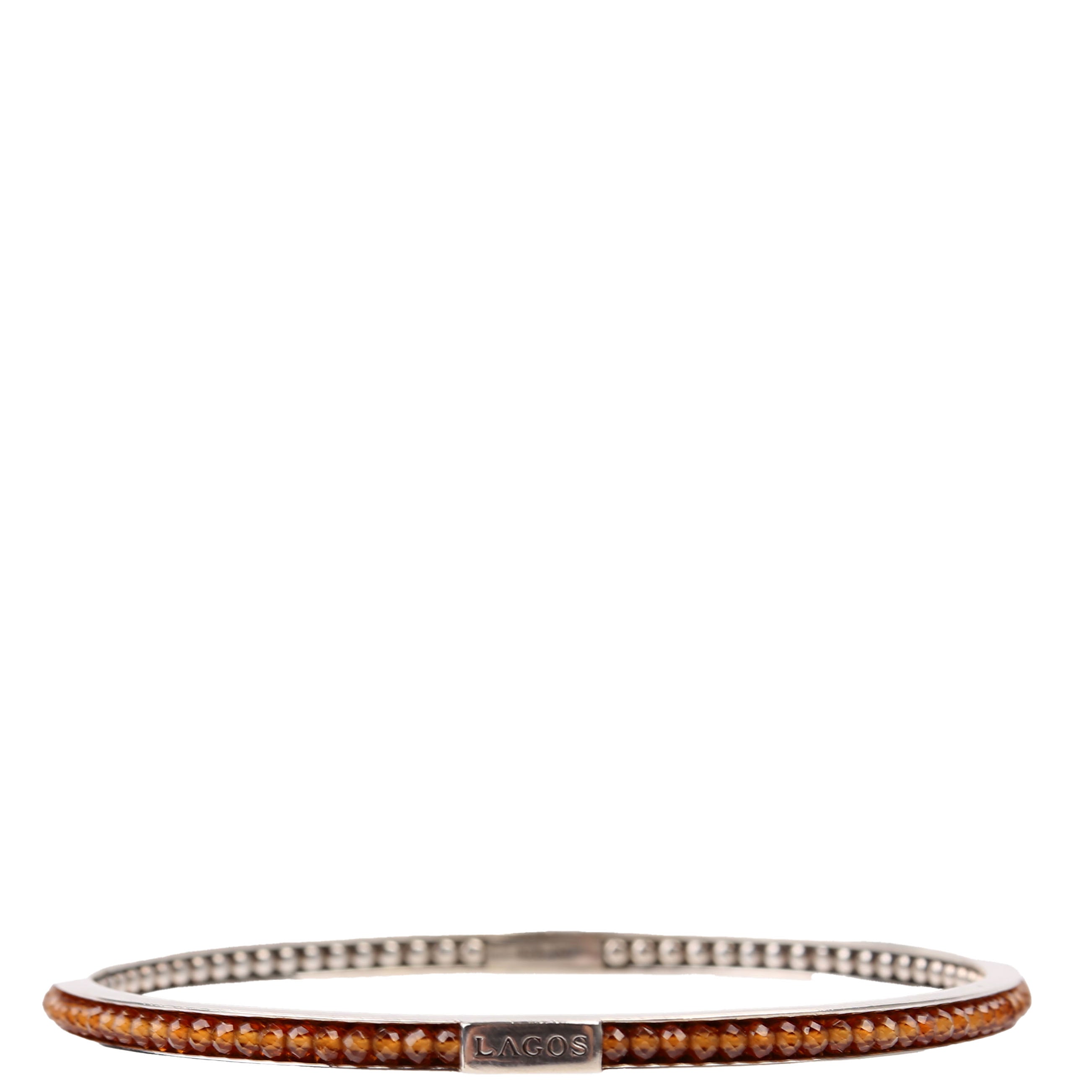 Garnet Bangle 3MM Bracelet 925/Brown