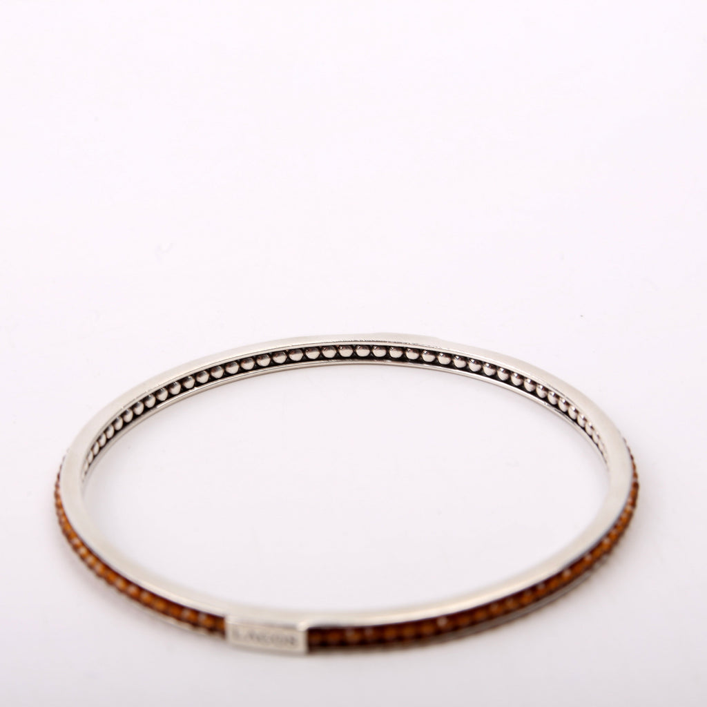Garnet Bangle 3MM Bracelet 925/Brown