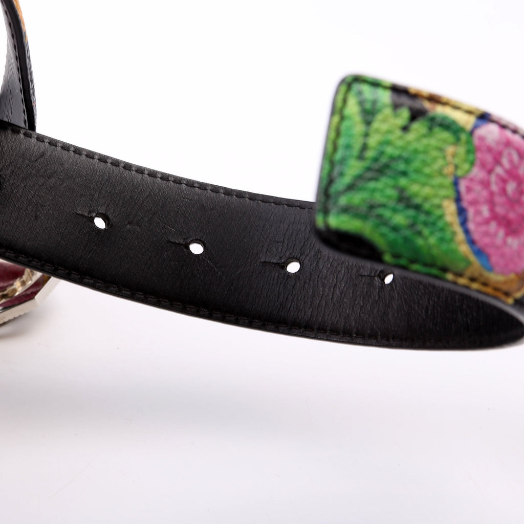 Medusa Buckle Print Belt Size 85/34 Multicolor