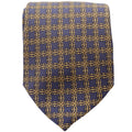 Interlock Circle Pattern Silk Tie Teal/Yellow