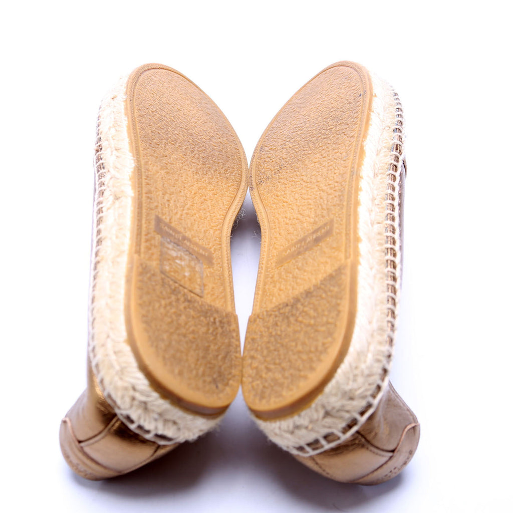 Logo Espadrille Size 38 Bronze