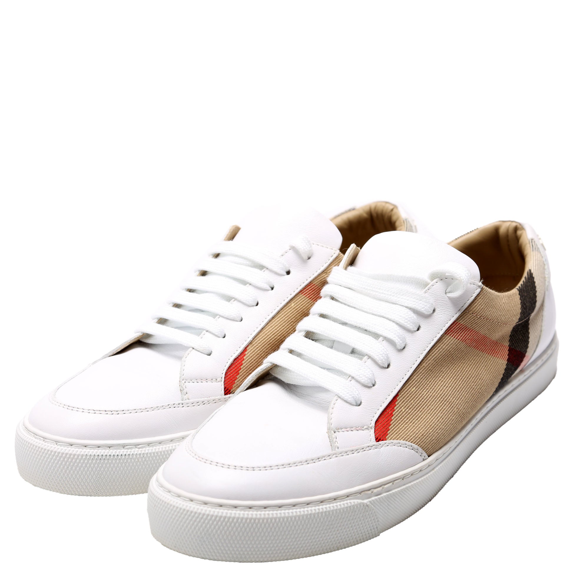 New Salmond Low Top Sneakers Size 39 White/Tan