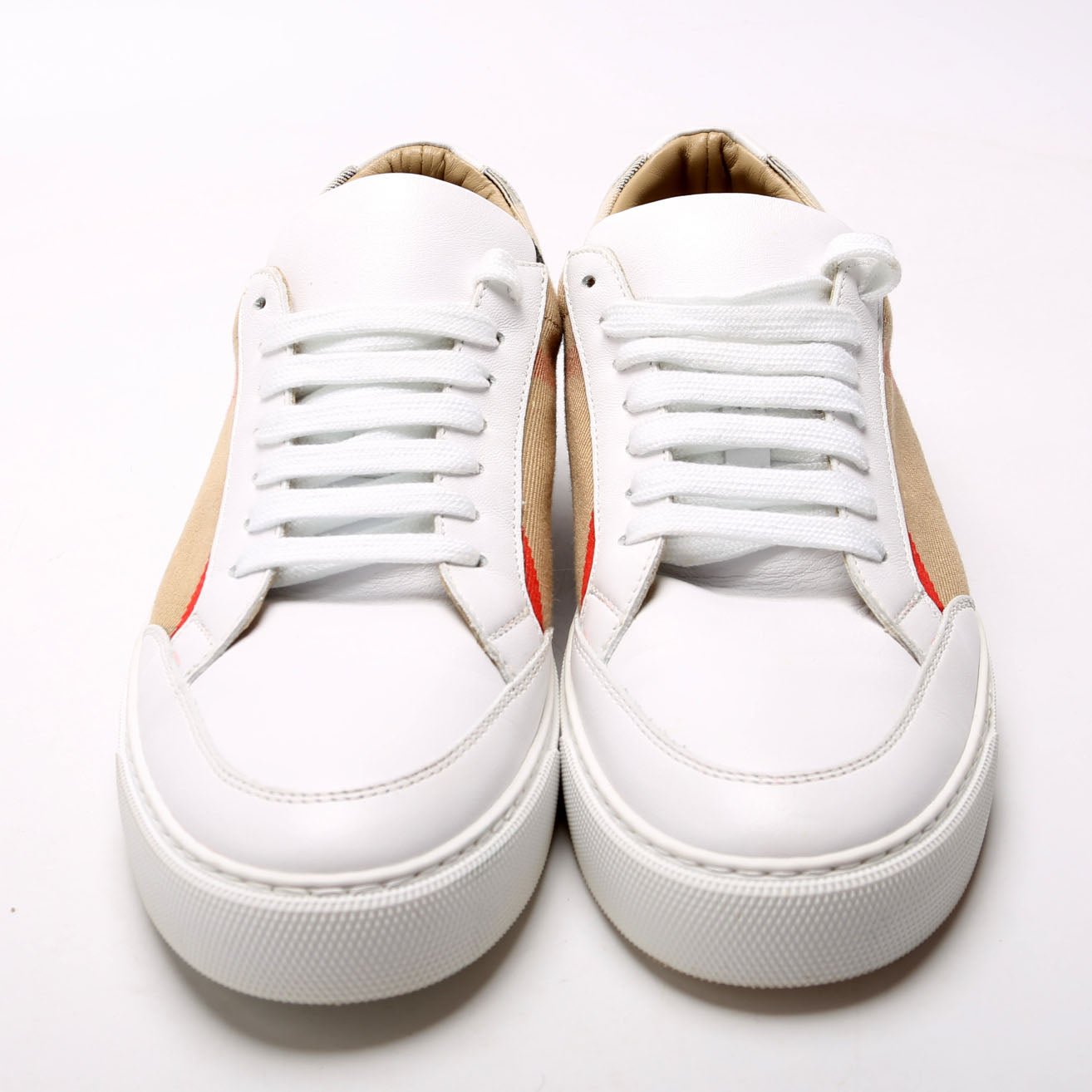 New Salmond Low Top Sneakers Size 39 White/Tan