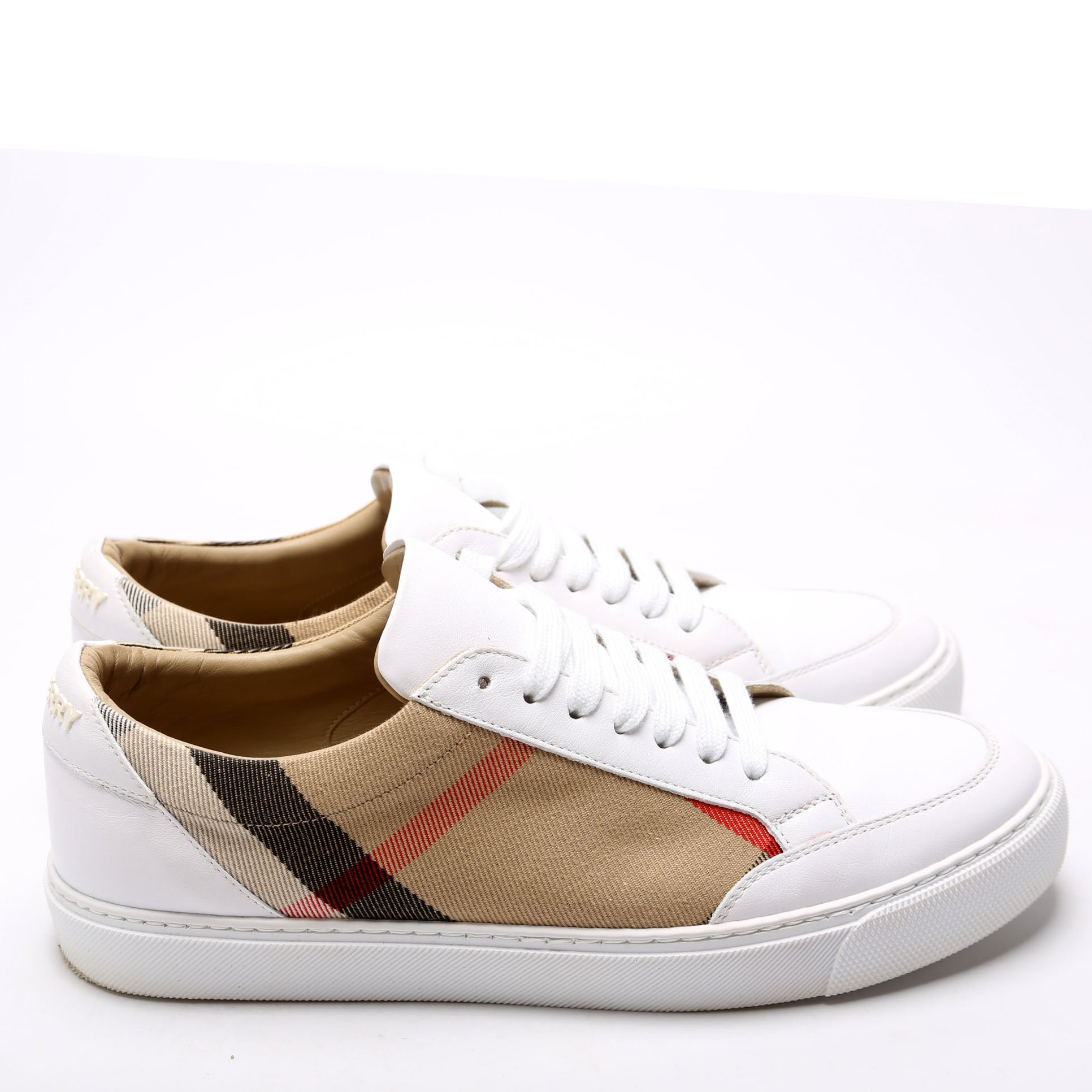 New Salmond Low Top Sneakers Size 39 White/Tan