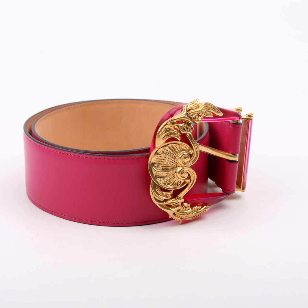 Baroque Bucklet Vitello Belt 80/32 Pink/Gold