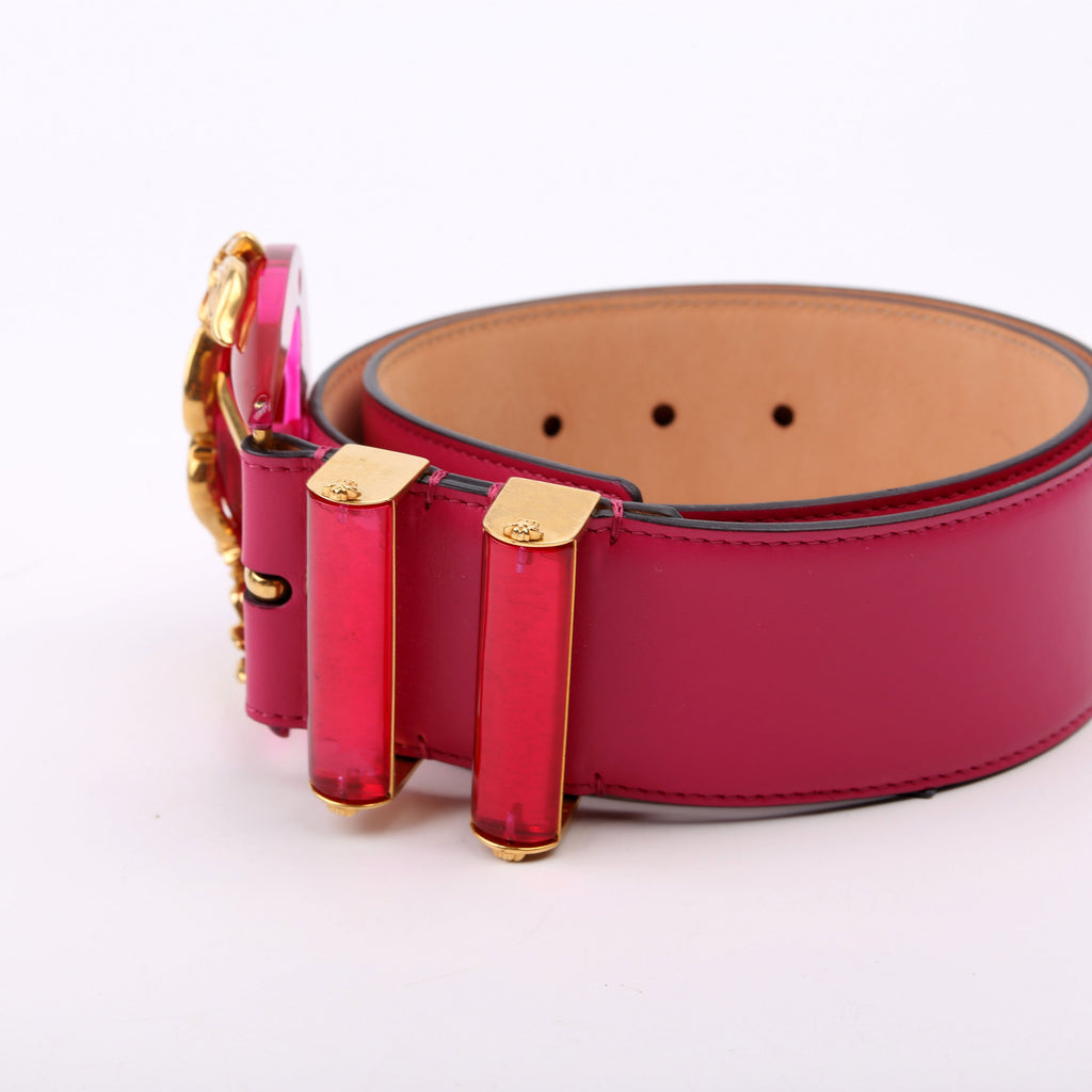 Baroque Bucklet Vitello Belt 80/32 Pink/Gold