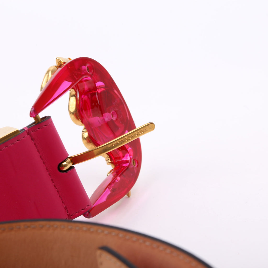 Baroque Bucklet Vitello Belt 80/32 Pink/Gold