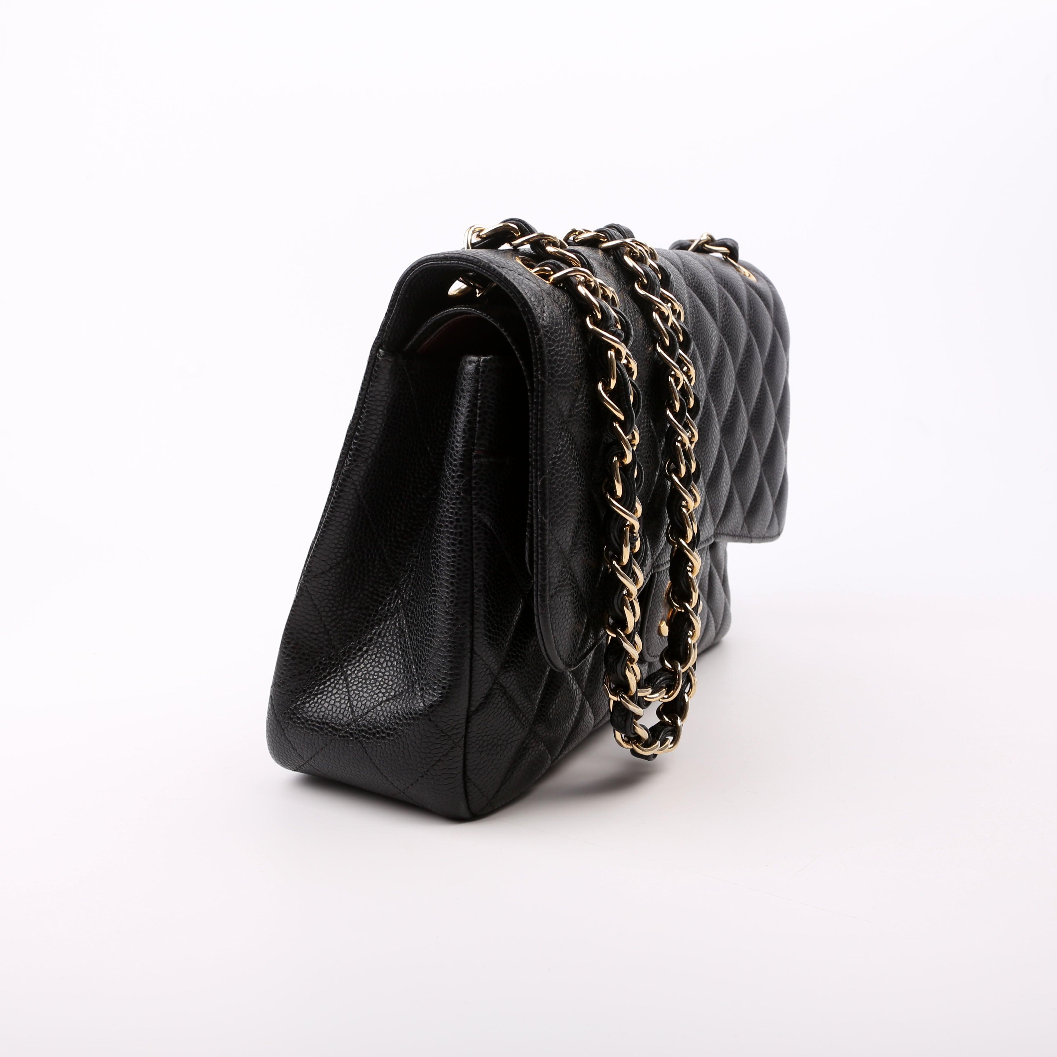 Classic Flap Jum Caviar 17-20M Black/Gold