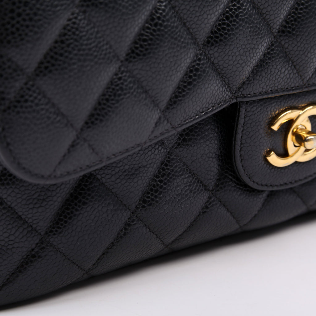 Classic Flap Jum Caviar 17-20M Black/Gold