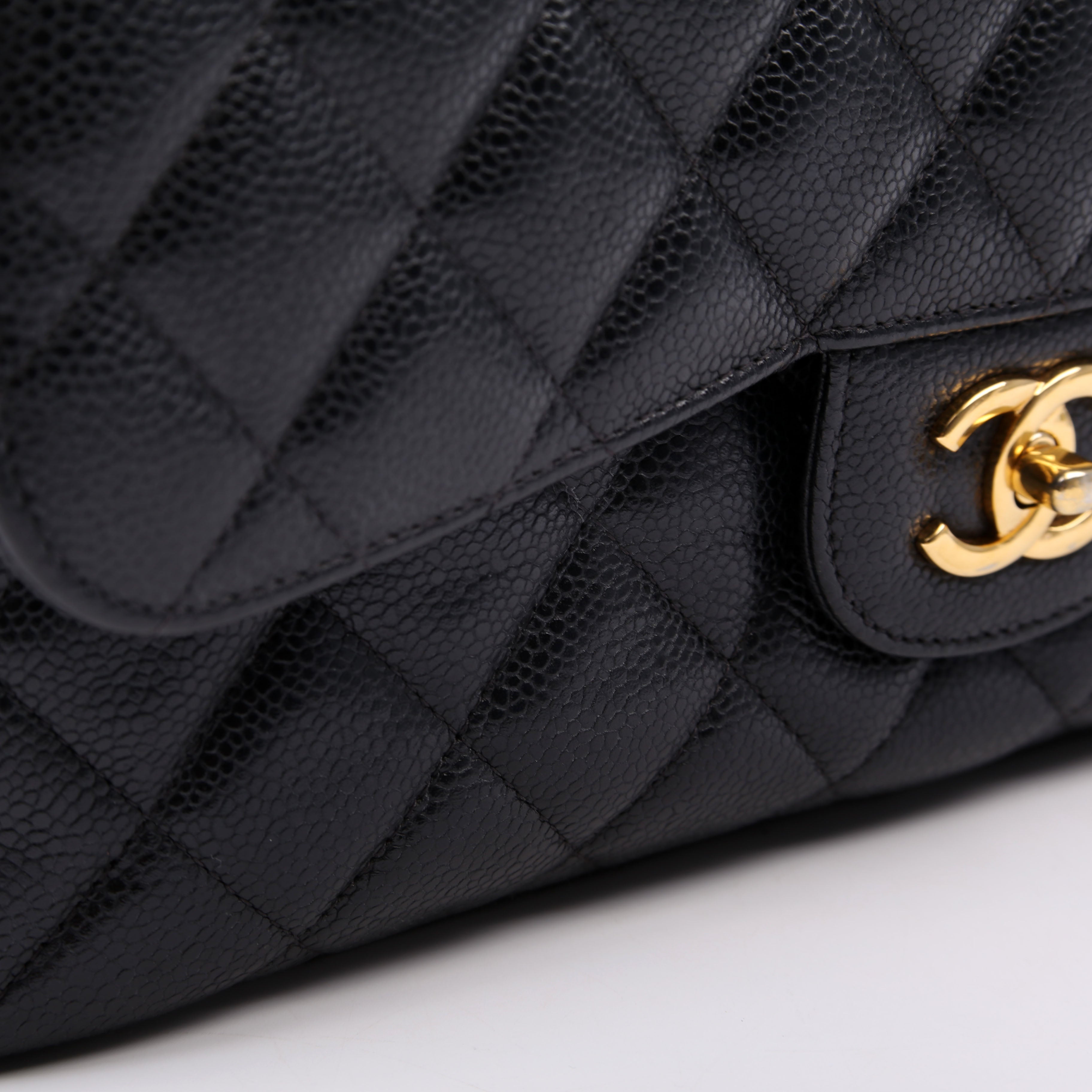 Classic Flap Jum Caviar 17-20M Black/Gold