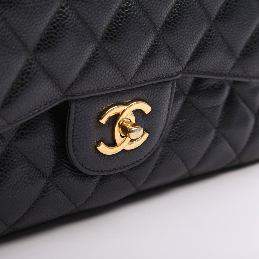 Classic Flap Jum Caviar 17-20M Black/Gold