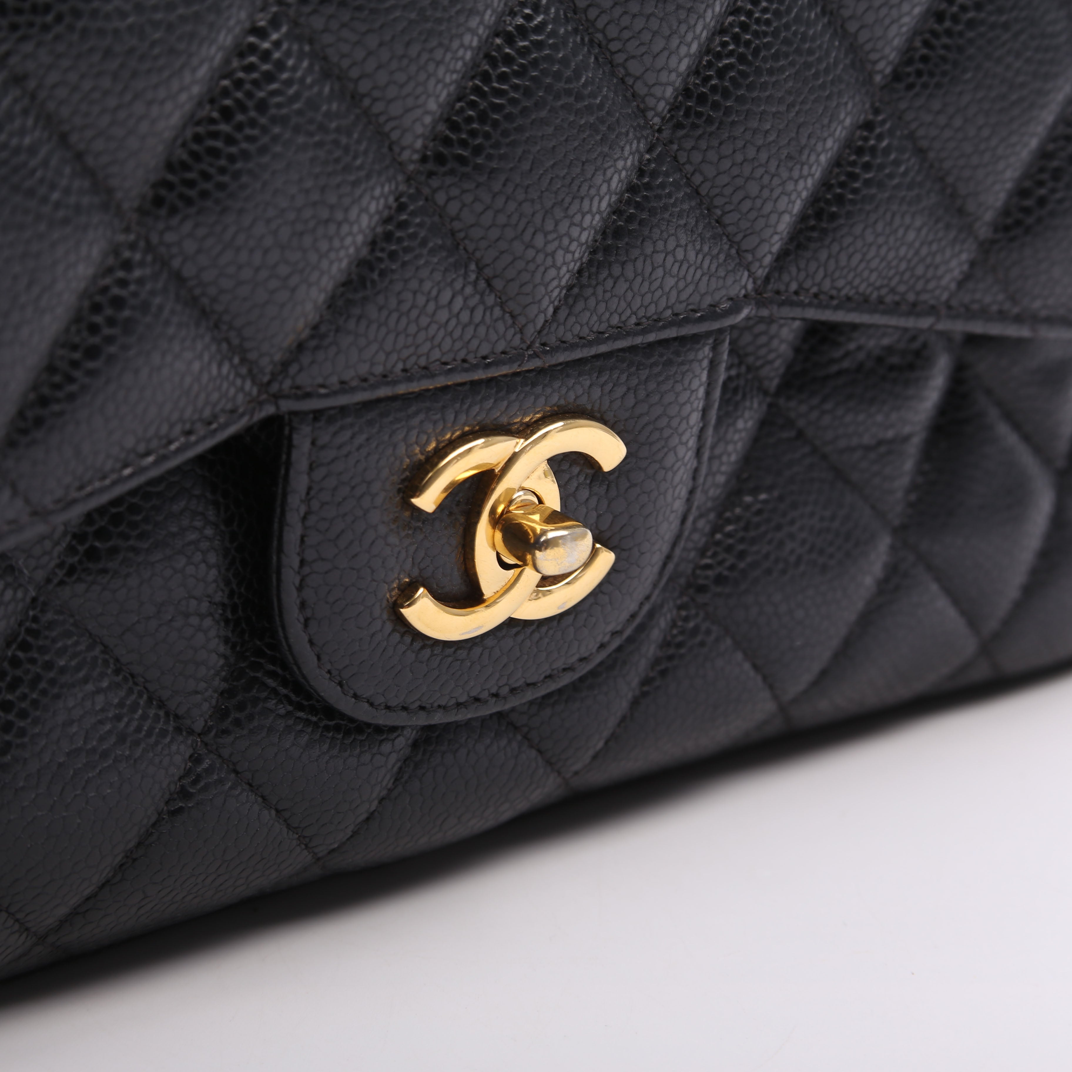 Classic Flap Jum Caviar 17-20M Black/Gold