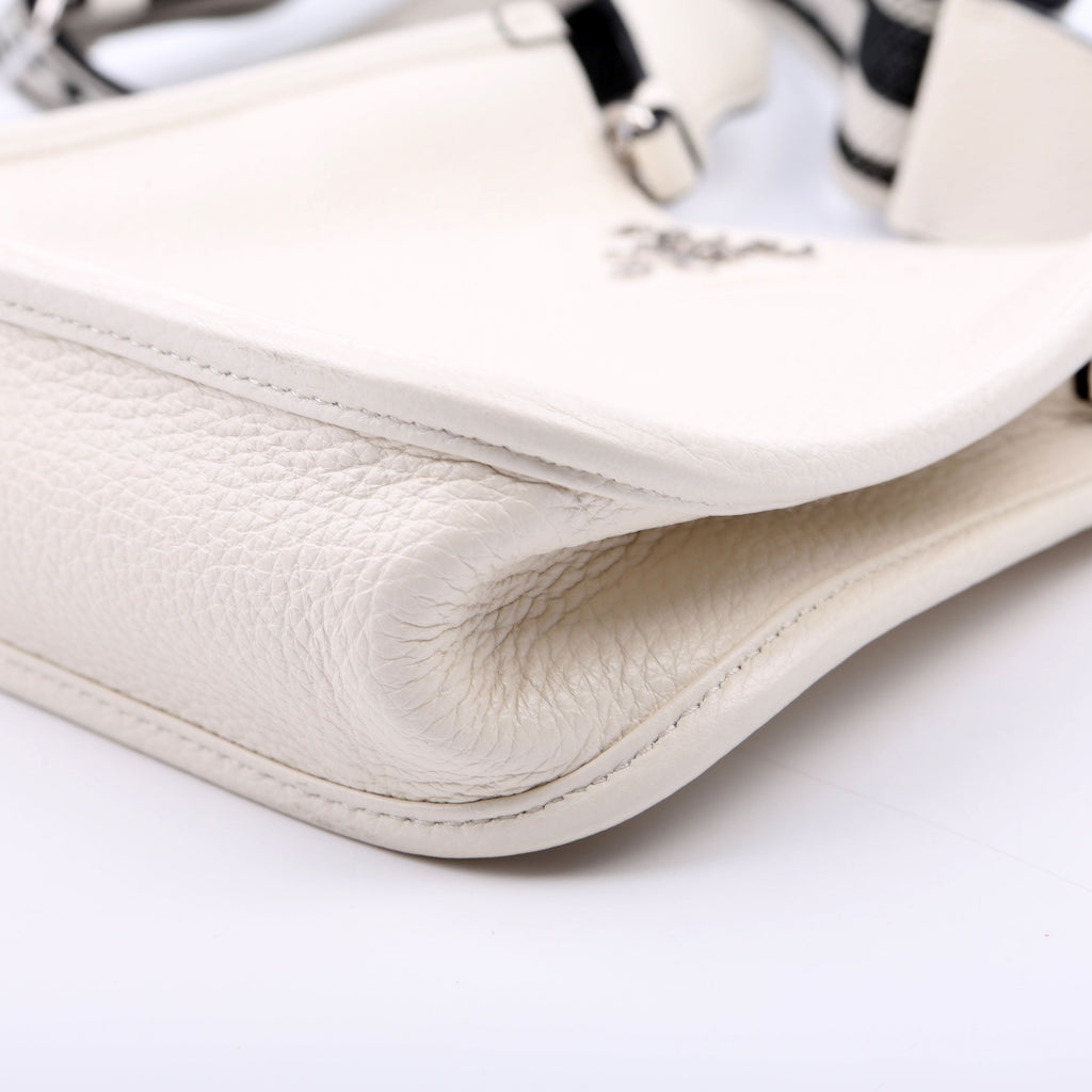 1BH191 Leather Mini Shoulder Bag White