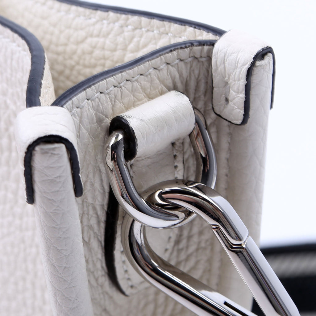 1BH191 Leather Mini Shoulder Bag White