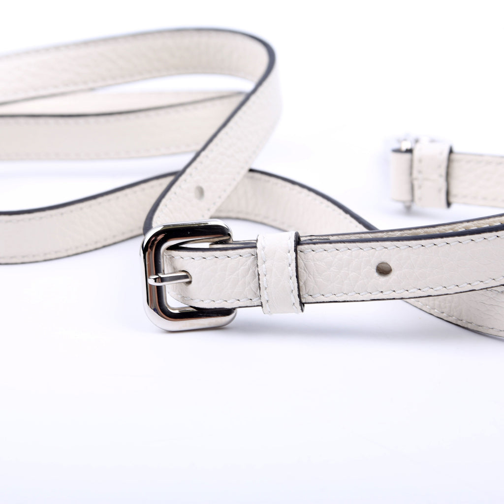 1BH191 Leather Mini Shoulder Bag White
