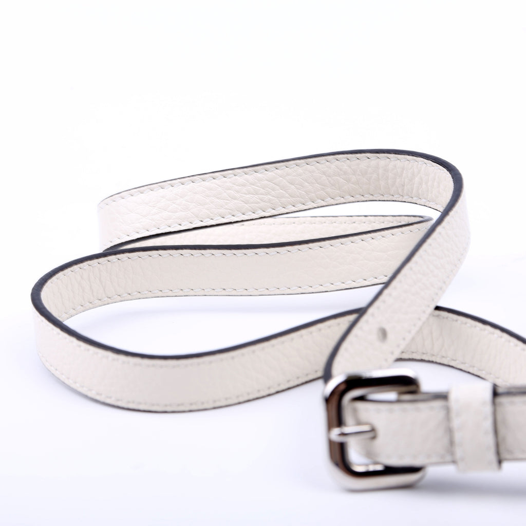 1BH191 Leather Mini Shoulder Bag White