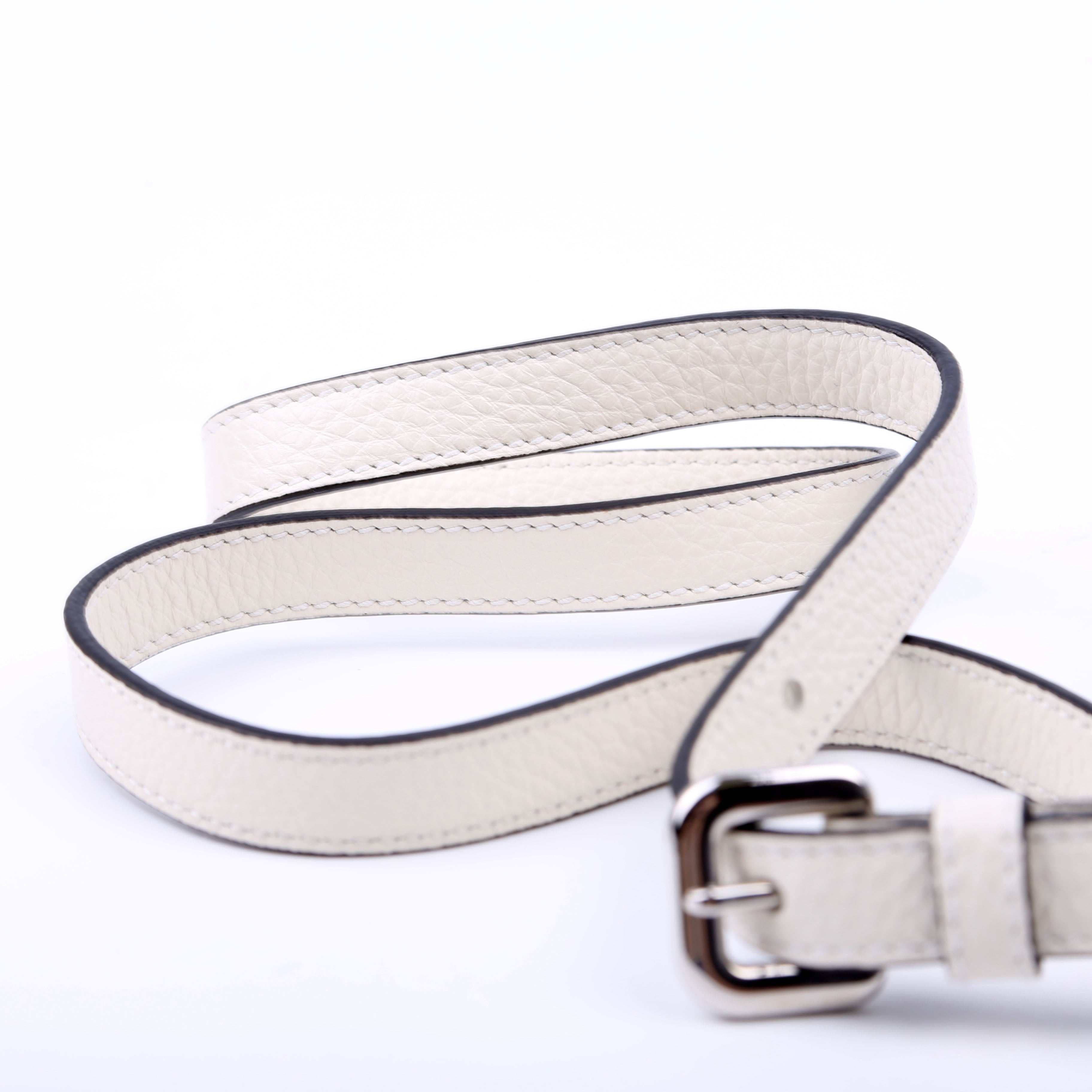 1BH191 Leather Mini Shoulder Bag White