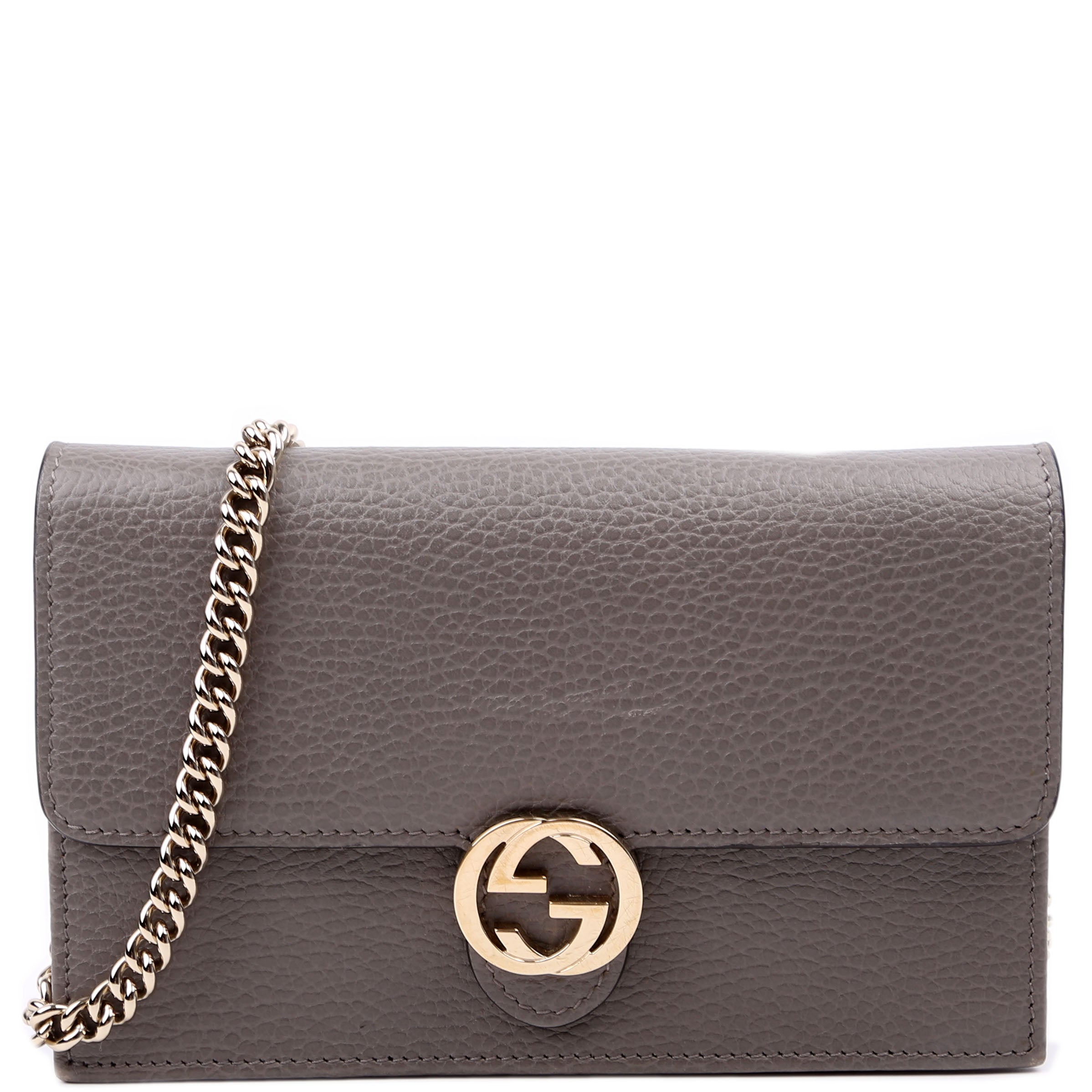 510314 Interlocking G Chain Wallet Grey