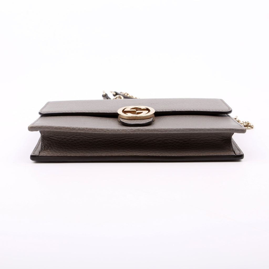 510314 Interlocking G Chain Wallet Grey