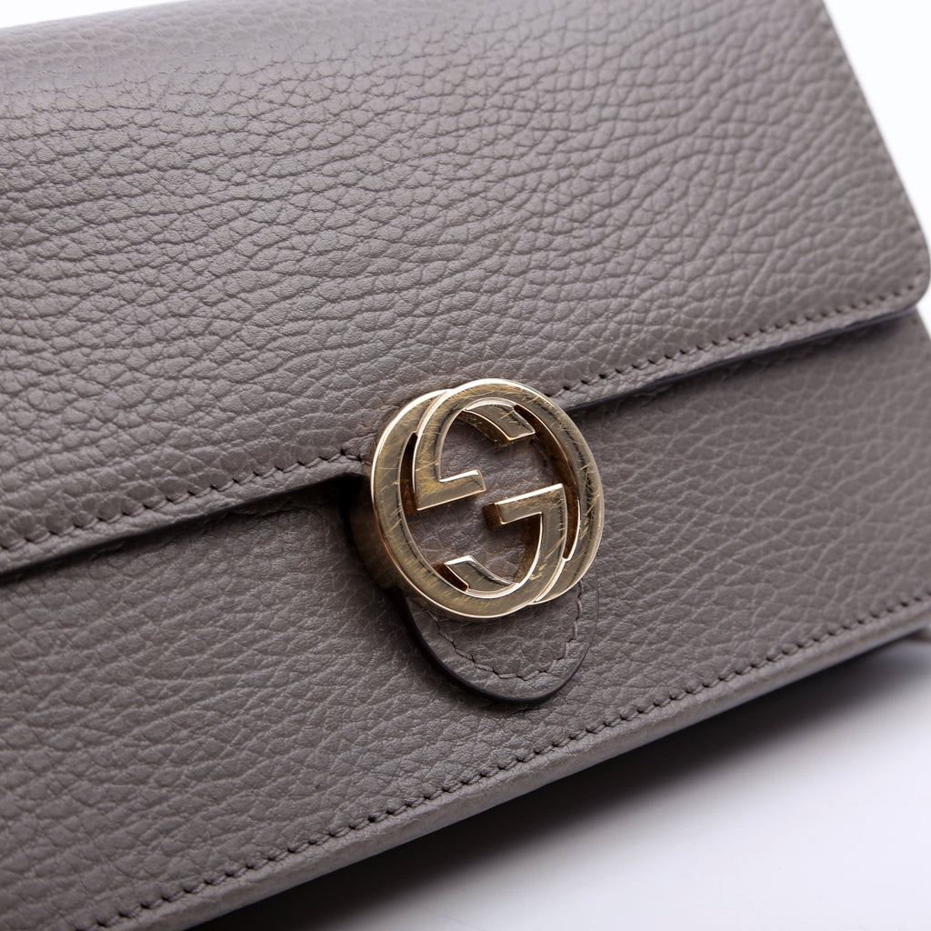 510314 Interlocking G Chain Wallet Grey