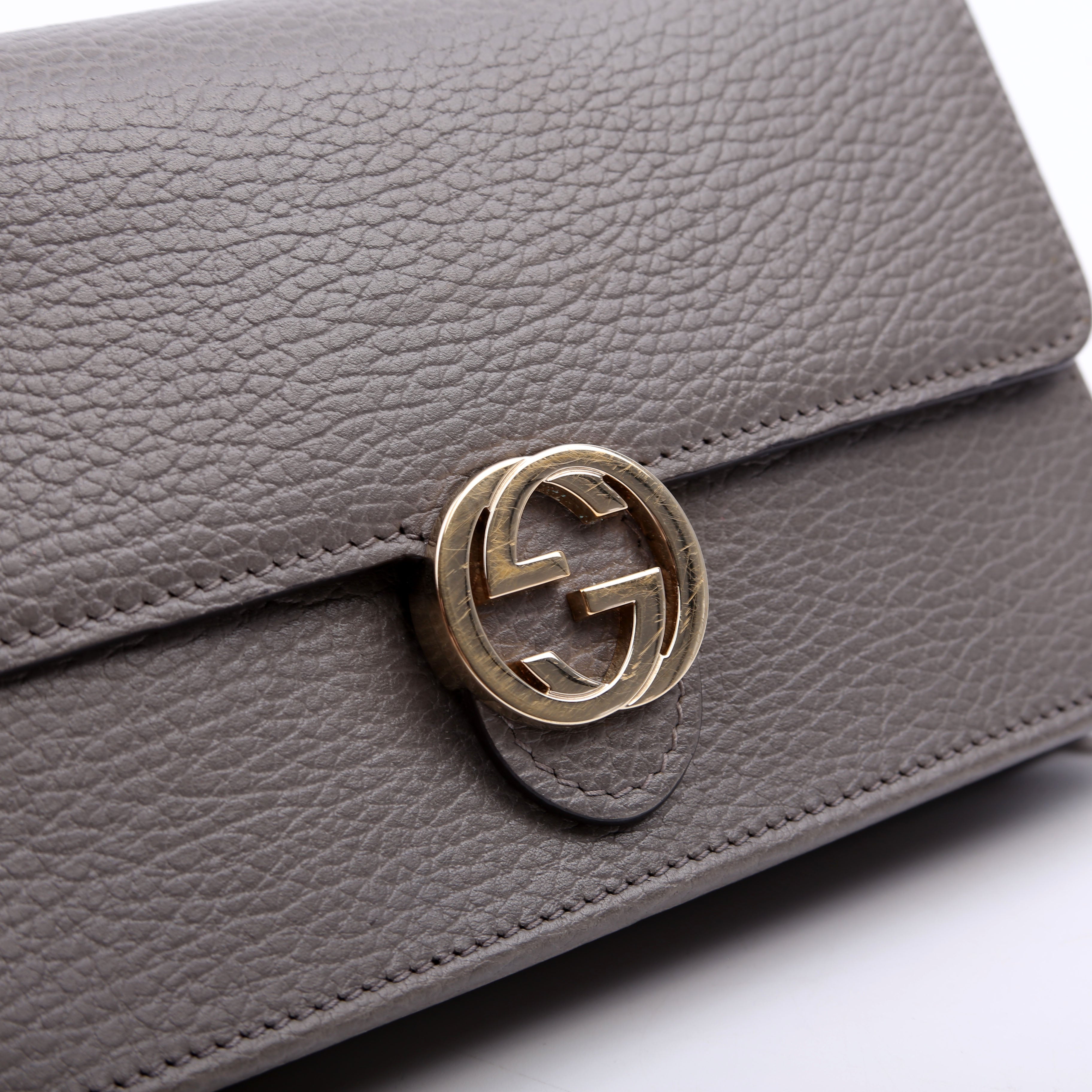 510314 Interlocking G Chain Wallet Grey