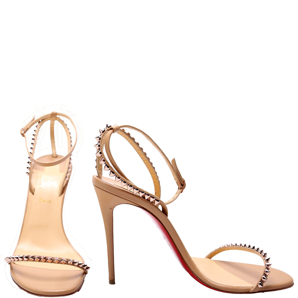 So Me 100MM Sandals Size 39.5 Nude