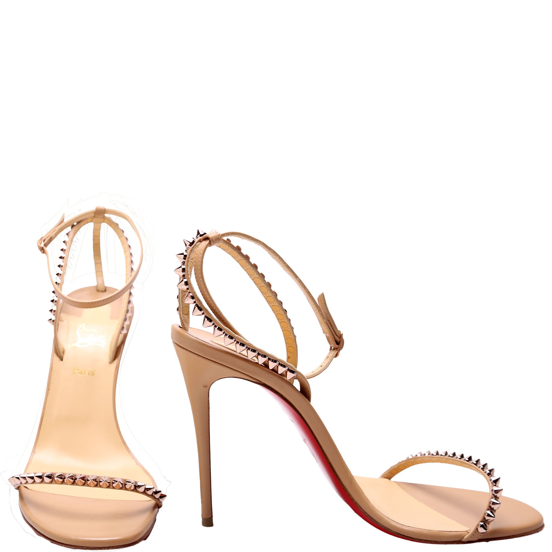 So Me 100MM Sandals Size 39.5 Nude
