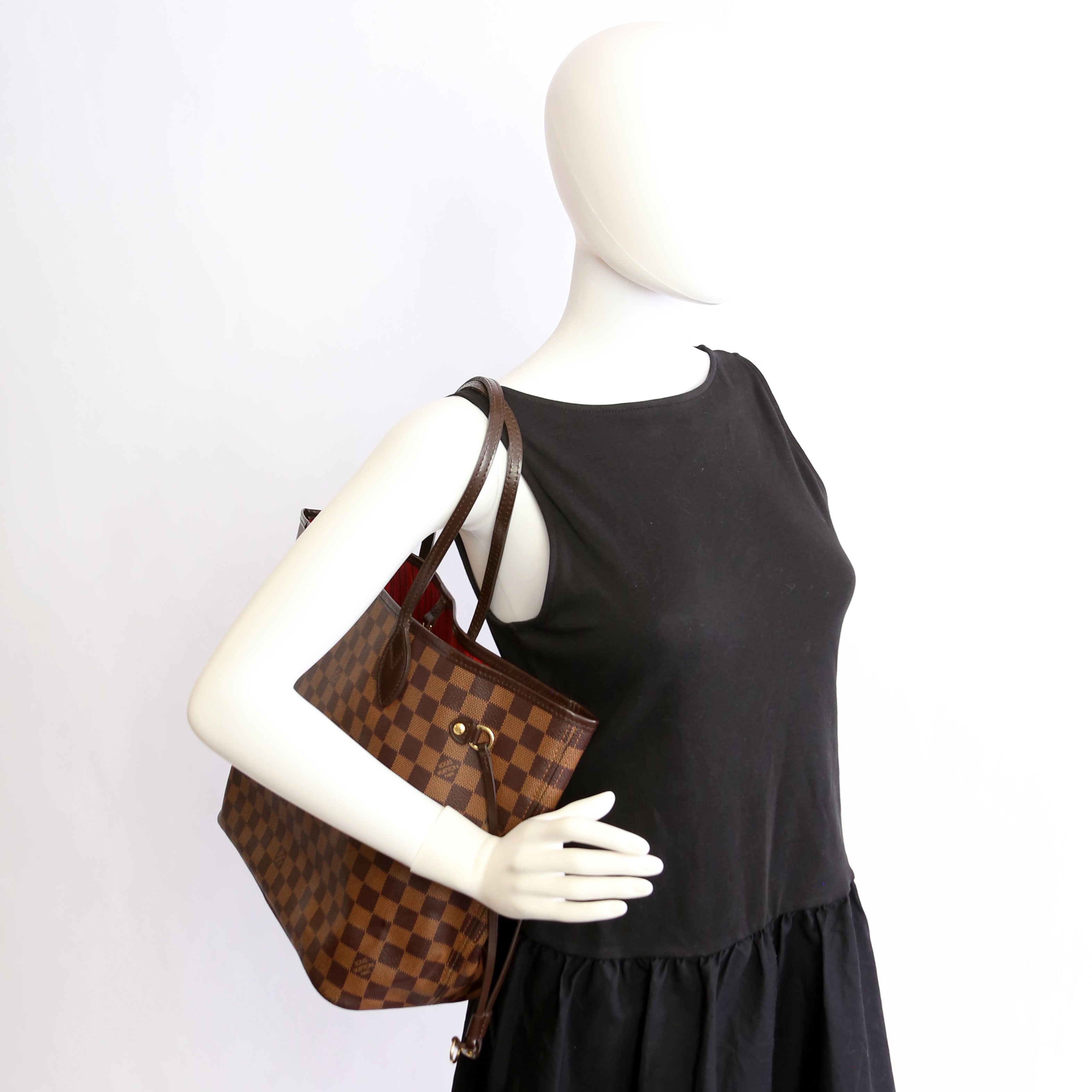 Neverfull With Wallet MM Damier Ebene