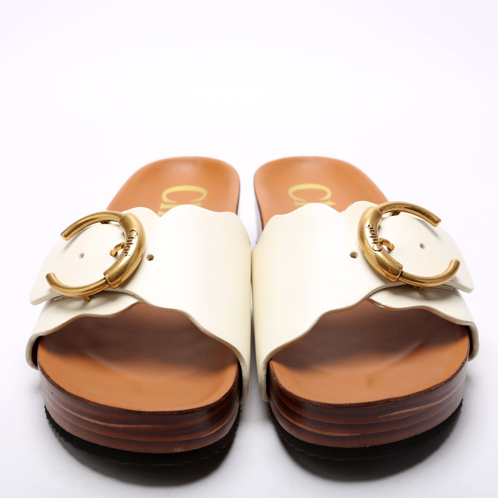 Ingrid Buckle Platform Slide Size 39
