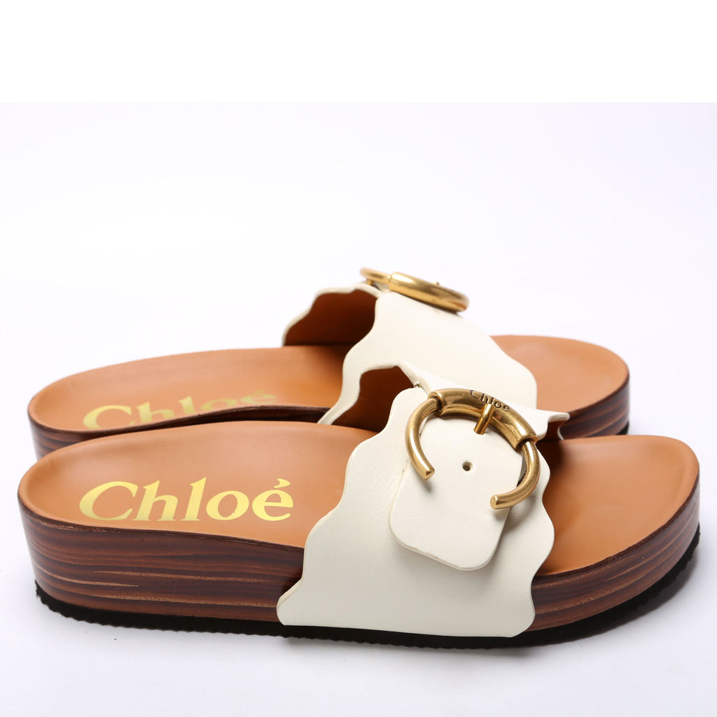Ingrid Buckle Platform Slide Size 39