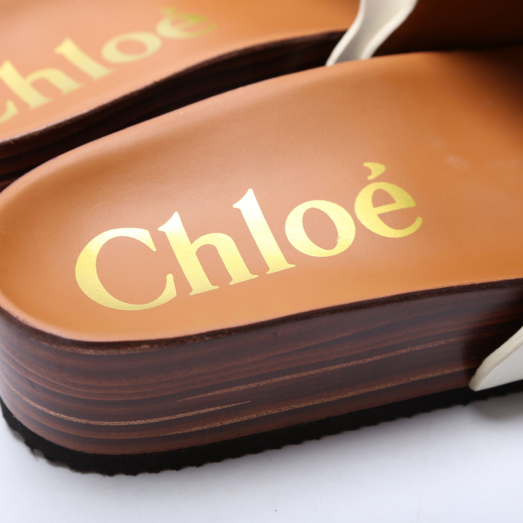 Ingrid Buckle Platform Slide Size 39